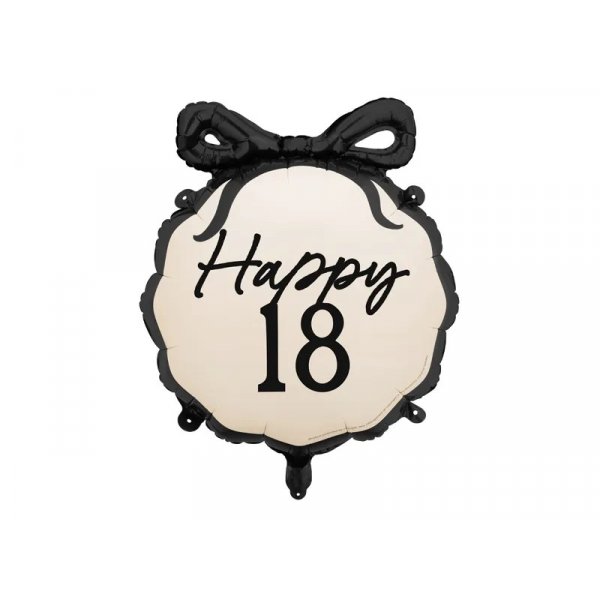 Rund folieballong - Nude - Happy 18