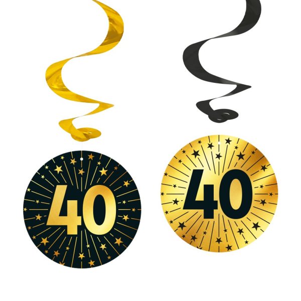 Draperier - 40 År - Guld - 4-pack Draperier - 40 År - Guld - 4-pack
