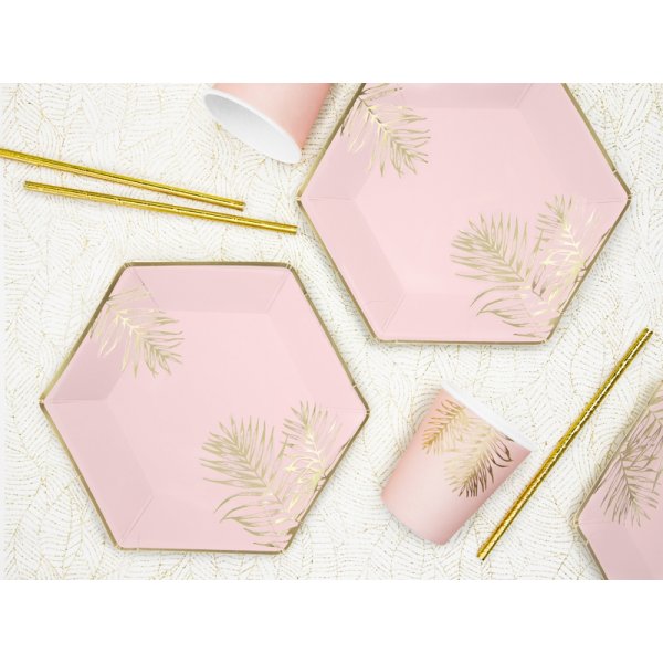 Pappmuggar - Leaves - Rosa/Guld - 6-pack Pappmuggar - Leaves - Rosa/Guld - 6-pack