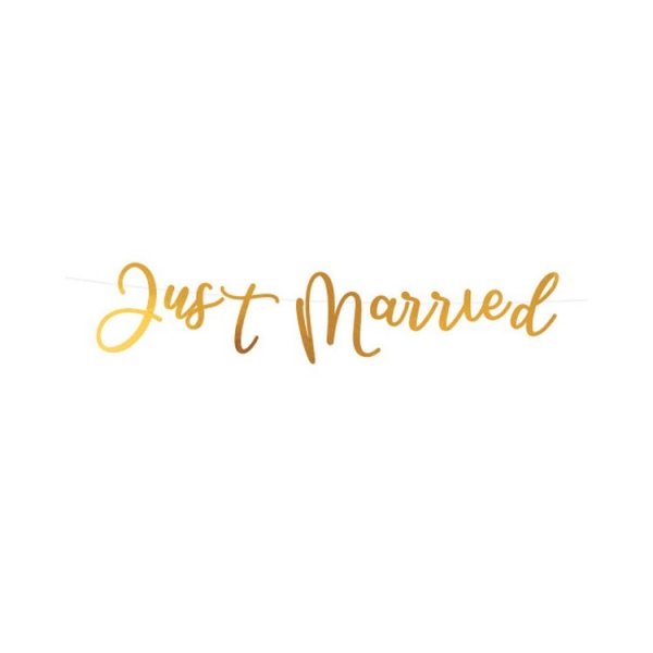 Girlang Br�llopsdekorationer Just Married