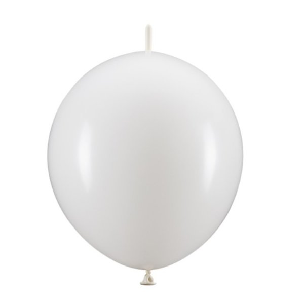 L�nkande ballonger, vit
