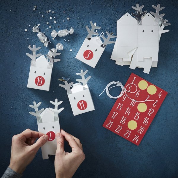 Adventskalender - Renar - Silver Christmas