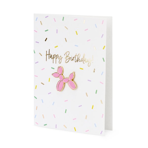 Kort med pin - Happy Birthday - Sprinkles Kort med pin - Happy Birthday - Sprinkles