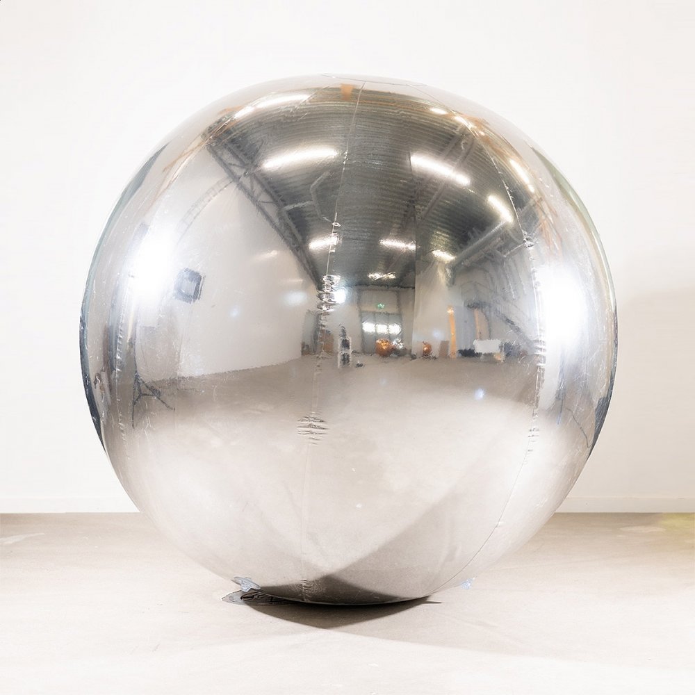 Inflatable Mirror Ball – Silver – 150 cm – Jätteballonger, Ballonger