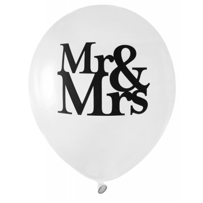 Ballonger - Mr & Mrs - Svart - 8-pack