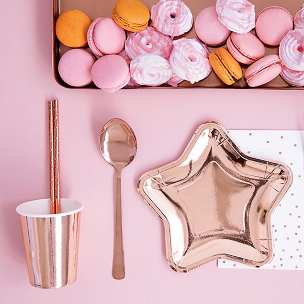 Desserttallrikar - Stjärna - Roséguld - 6-pack Desserttallrikar - Stjärna - Roséguld - 6-pack