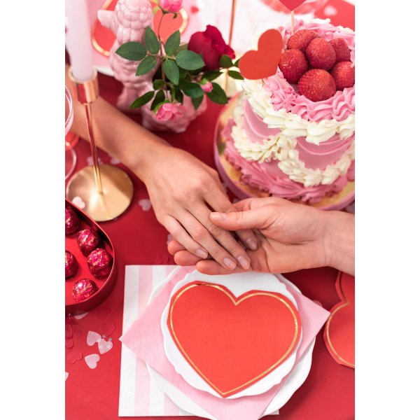 Konfetti - Hjrtan - Rd - 15 g