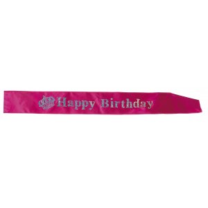 Ordband - Happy Birthday - Rosa