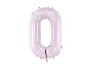 Sifferballong 0-9, pastellf�rgad lila 72cm