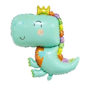 Folieballong Dinosaurie med krona