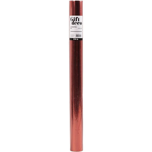 Presentpapper - Metallic - R�tt - 4 m