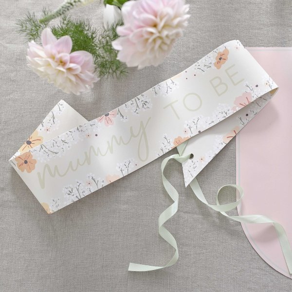 Sash - Mummy to be - Floral Baby Sash - Mummy to be - Floral Baby