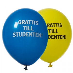 Ballonger - Student - Bl�/Gul - 8-pack