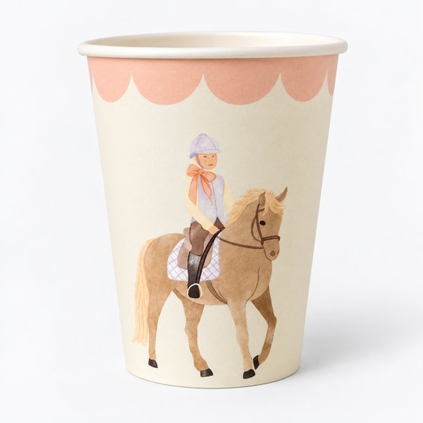 Pappmuggar - Girl on Horse - Lavenders Blue - 8-pack