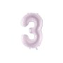 Sifferballong - Lila Pastell - 72cm - Siffra: 3