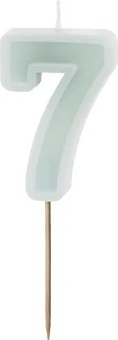 Tårtljus - Siffror mint grön - 7 - Tårtljus, Tårtdekorationer till kalas