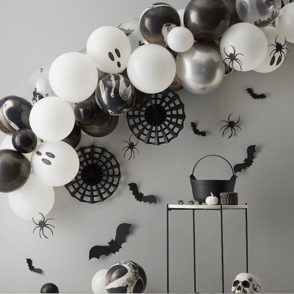 Ballongb�ge - Halloween - Svart/Vit