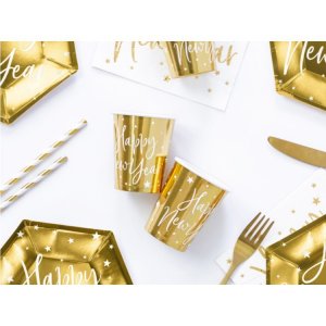 Pappersmuggar "Happy New Year" Guld