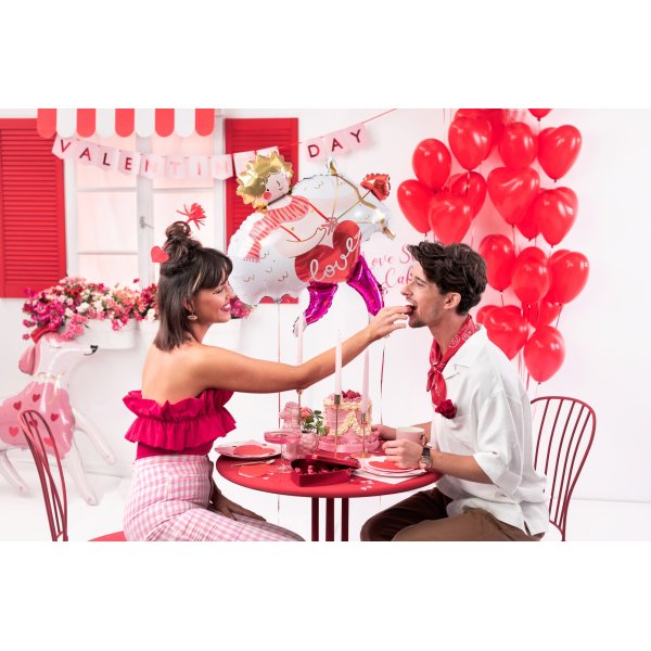 Servetter - Rött hjärta med guldkant - 20-pack Servetter - Rött hjärta med guldkant - 20-pack