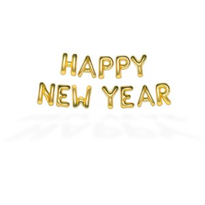 Ballonggirlang - HAPPY NEW YEAR - Guld - 35 cm
