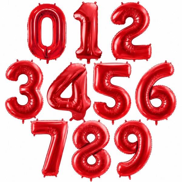 Sifferballong - R�d - 86cm