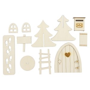 Nissedörr - Kit - 8 delar inkl stencil för fotspår Nissedörr - Kit - 8 delar inkl stencil för fotspår