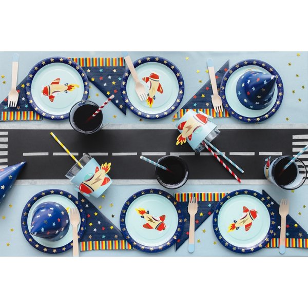 Partyhattar - Blå med stjärnor - 6-pack Partyhattar - Blå med stjärnor - 6-pack