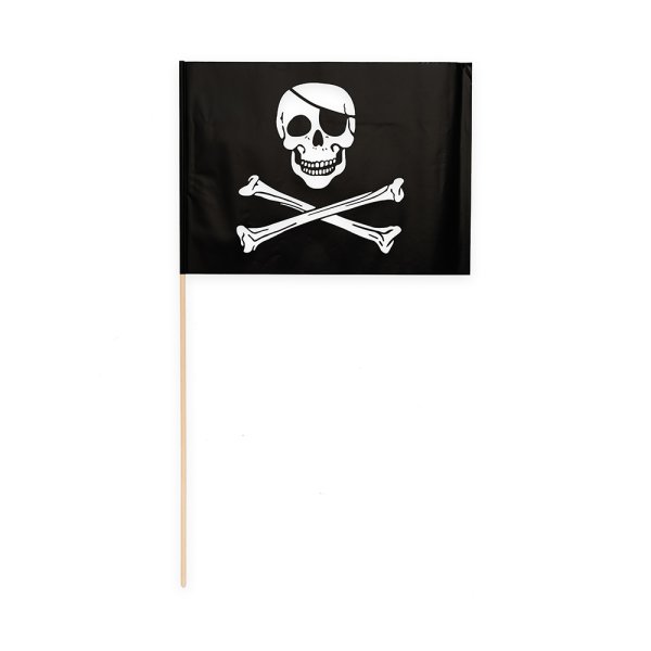 Flaggirlang - Pirat - 20x30 cm flaggor - 10-pack