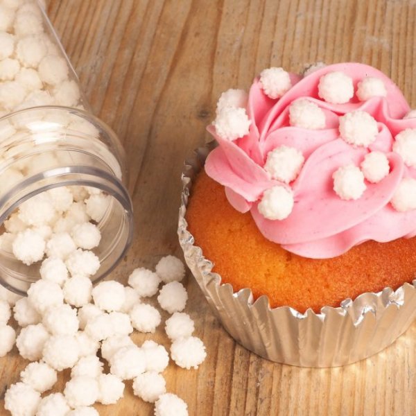 Strössel - Mimosa - Vit Strössel - Mimosa - Vit