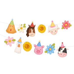 Girlang - Bondg�rd - Djur och blommor - 190 cm