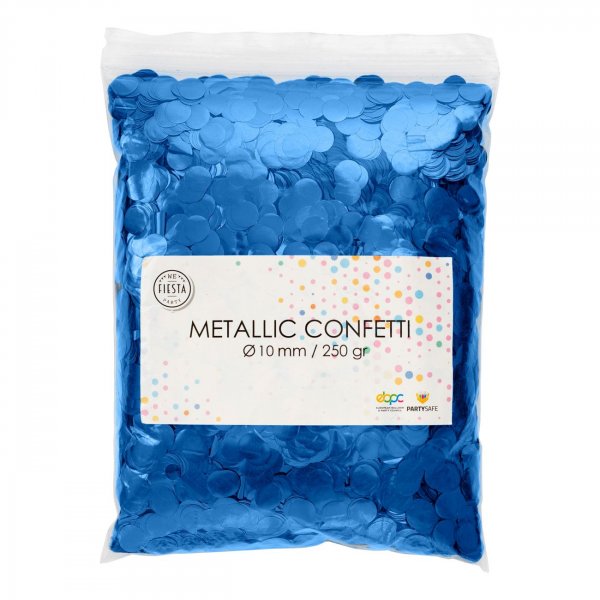 Konfetti - Bl� Metallic - Runda 10mm - 250g