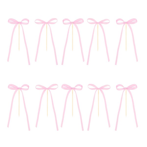 Cake Picks/Cake topper - Rosetter - Rosa - 10-pack