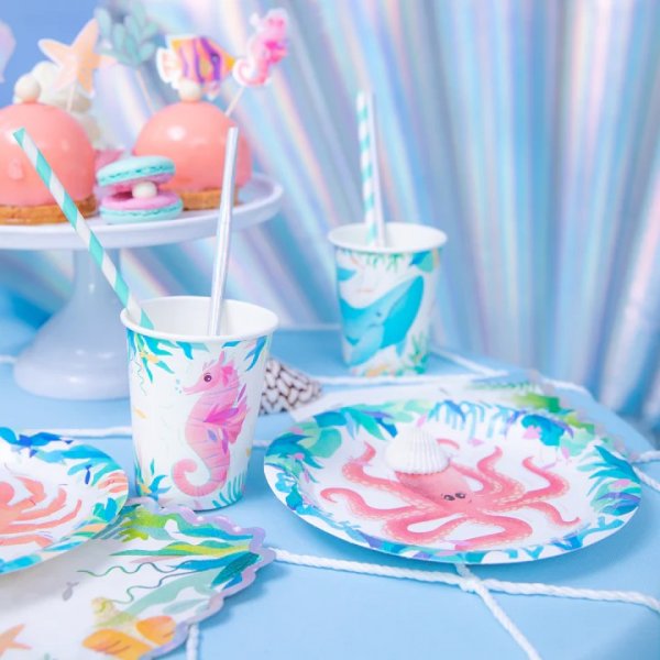 Pappmuggar - Havstema - 6-pack