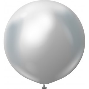 Ballonger enfrgade - Premium 60 cm - Silver Chrome