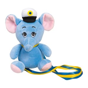 Studentnalle - Elefant - Bl� - 18 cm