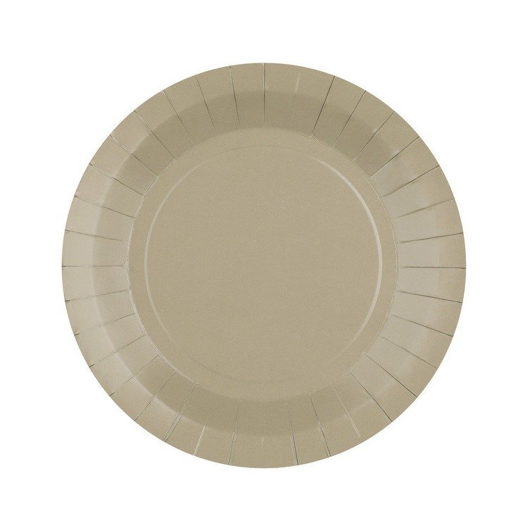 Papperstallrikar Taupe / Beige – Fyndhörnan