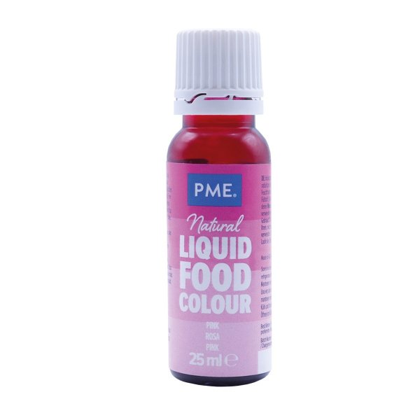 100% naturlig flytande livsmedelsfrg - Pink - PME - 25 ml