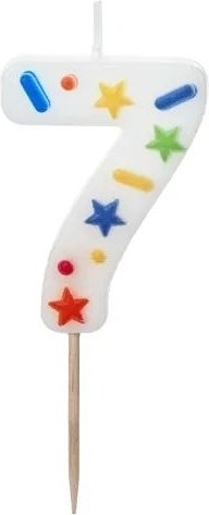 Sifferljus – Sprinkles – 7 – Tårtljus, Tårtdekorationer till kalas