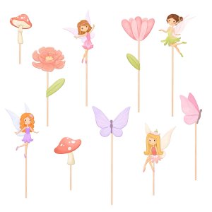 Cake toppers - Fairy / Älva - 10-pack Cake toppers - Fairy / Älva - 10-pack