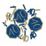 Konfetti 40 �r Marinbl� & Guld