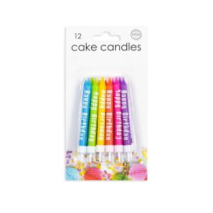 T�rtljus - Happy Birthday - Flerf�rgad