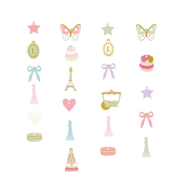 Adventskalender - Meri Meri x La Dur�e Paris - Armband med Berlocker
