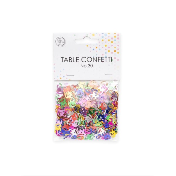Bordskonfetti - Siffra 30 - Färgmix Metallic - 14 gram Bordskonfetti - Siffra 30 - Färgmix Metallic - 14 gram