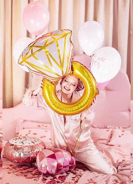 Ballongbukett - Ring - She said yes - 6-pack Ballongbukett - Ring - She said yes - 6-pack