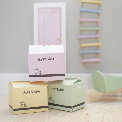 Miniflyttlda - 3-pack - Pastell