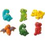 Sockerdekorationer - Frgglada Dinosaurier - Handgjorda - 6 st