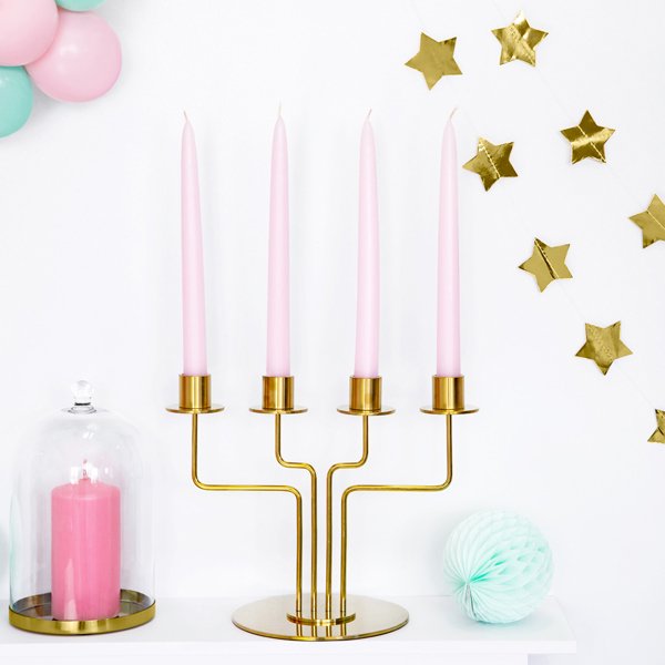 Ljus - 10-pack - Matt ljusrosa