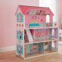 Docksk�p i tr� 70 cm Rosa med LED-belysning - Sj�lvmontering