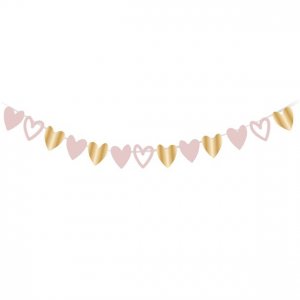 Girlang - Hj�rtan - Rosa/Guld - 2m