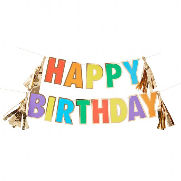 Vimpel - Happy Birthday - Over The Rainbow Vimpel - Happy Birthday - Over The Rainbow